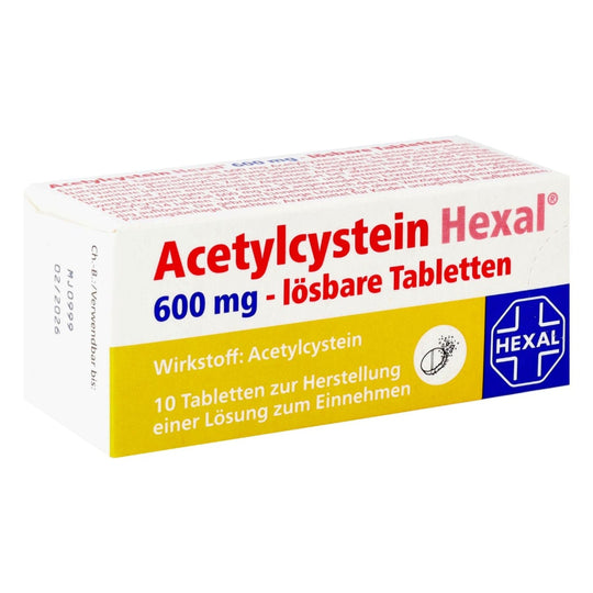 Acetylcystein Hexal lösbare Tabletten 600mg, 10 Stück