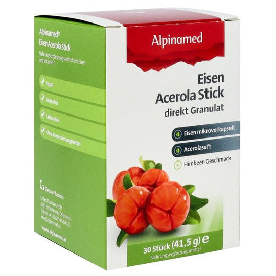 Alpinamed® Eisen Acerola Sticks, 30 Stück
