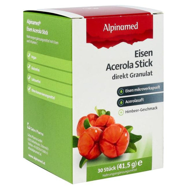 Alpinamed® Eisen Acerola Sticks, 30 Stück