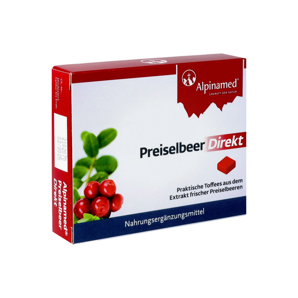 Alpinamed® Preiselbeer Direkt Toffees, 30 Stück