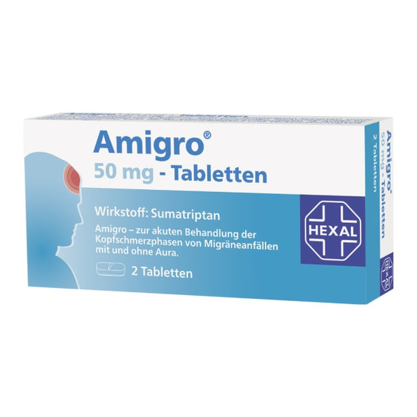 Amigro 50 mg, 2 Tabletten