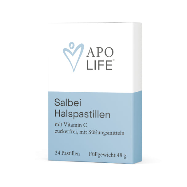 ApoLife Salbei Halspastillen, 24 Stück