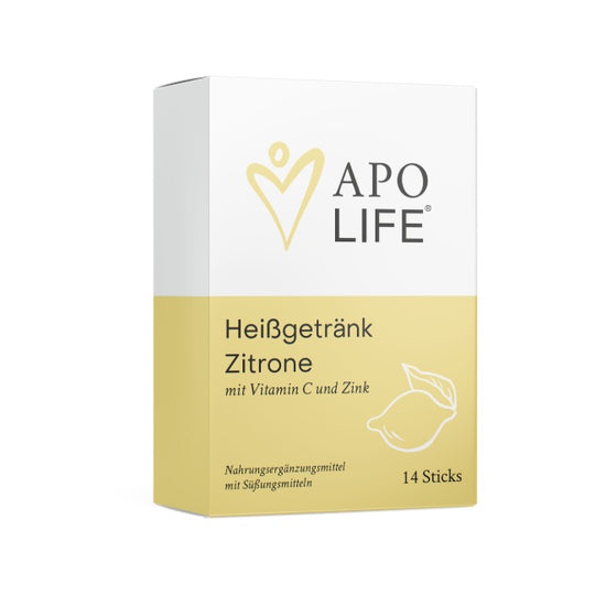 Apolife Heißgetränke mit Vitamin C und Zink, 14 Sticks (70g) Zitrone