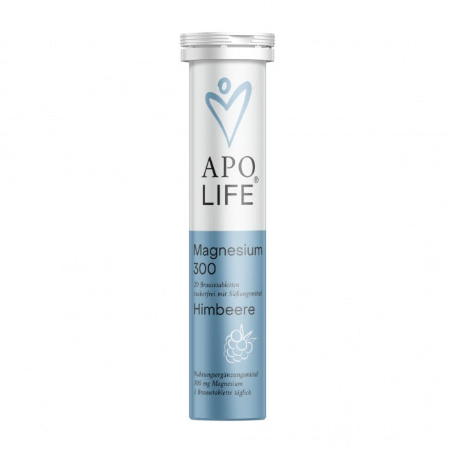 Apolife Magnesium 300 Brausetabletten, 20 Tabs Himbeere