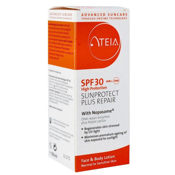 Ateia Sunprotect Plus Repair 2% Nopasome Sonnenlotion LSF30, 100ml