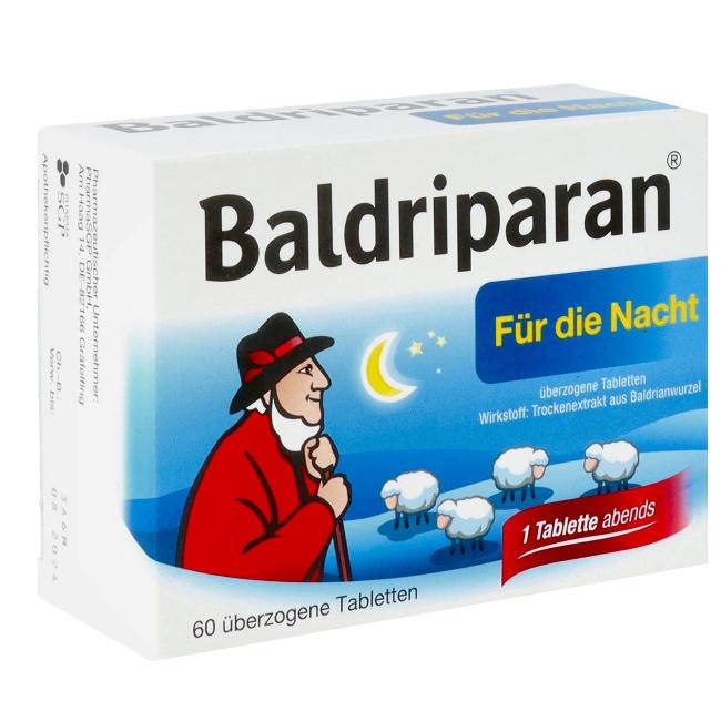Baldriparan Stark für die Nacht Dragees, 60 Stück