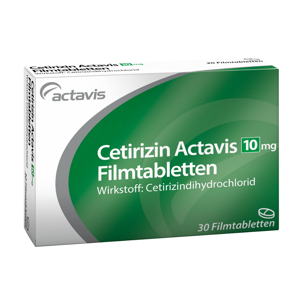 Cetirizin Actavis 10mg Filmtabletten, 30 Stück