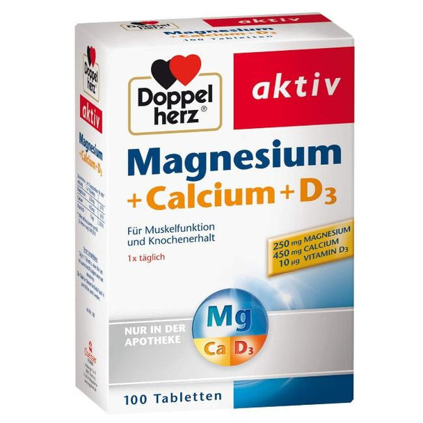 Doppelherz Magnesium + Calcium + D3, 100 Stück