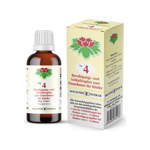 Doskar Tropfen Nr. 4 - Beruhigungs- und Schlaftropfen für Kinder, 50ml