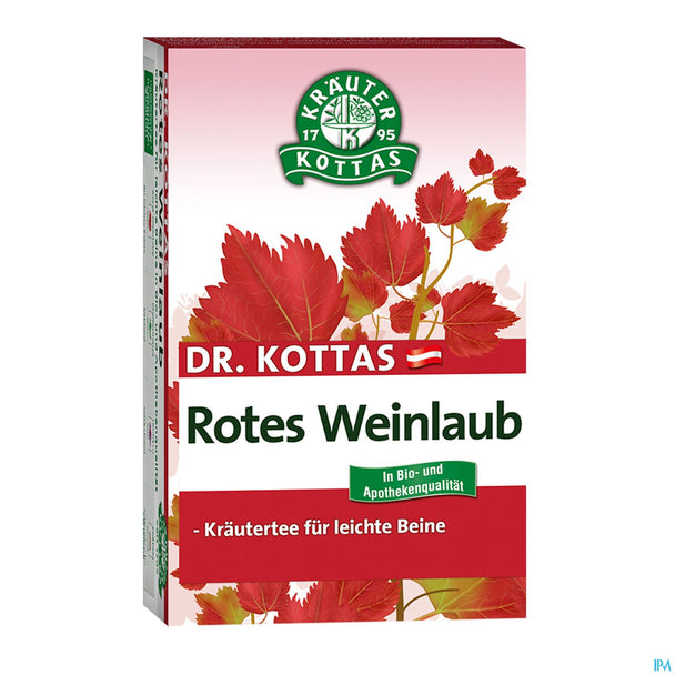 Dr. Kottas Rotes Weinlaub Venentee, 20 Stück