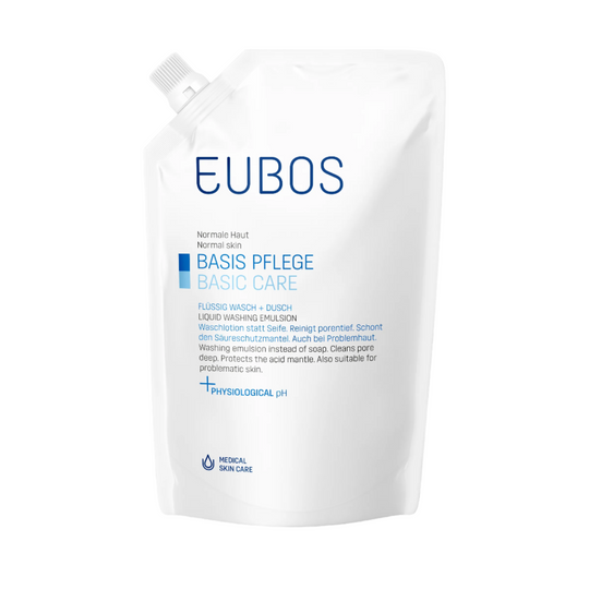 EUBOS® Wasch und Dusch flüssig blau Nachfüllbeutel, 400ml
