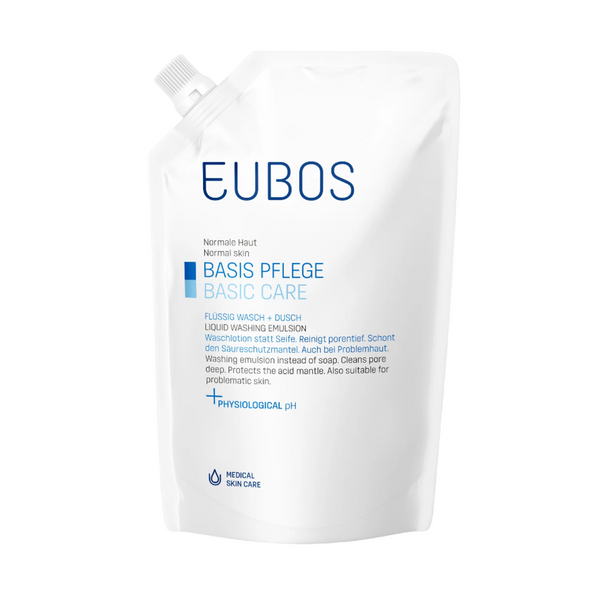 EUBOS® Wasch und Dusch flüssig blau Nachfüllbeutel, 400ml