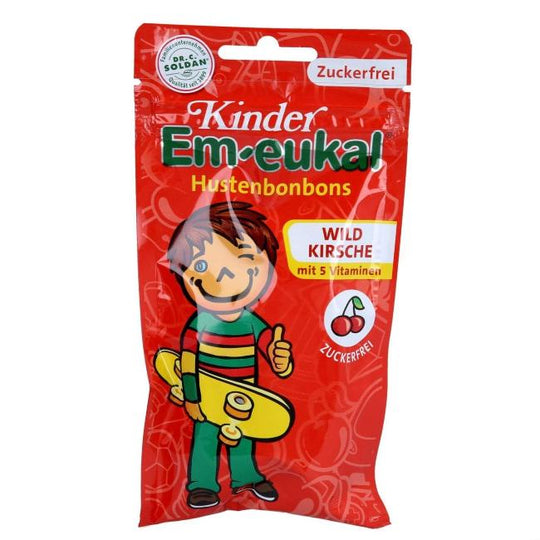 Em-eukal Kinder Hustenbonbons Wildkirsche zuckerfrei, 75g