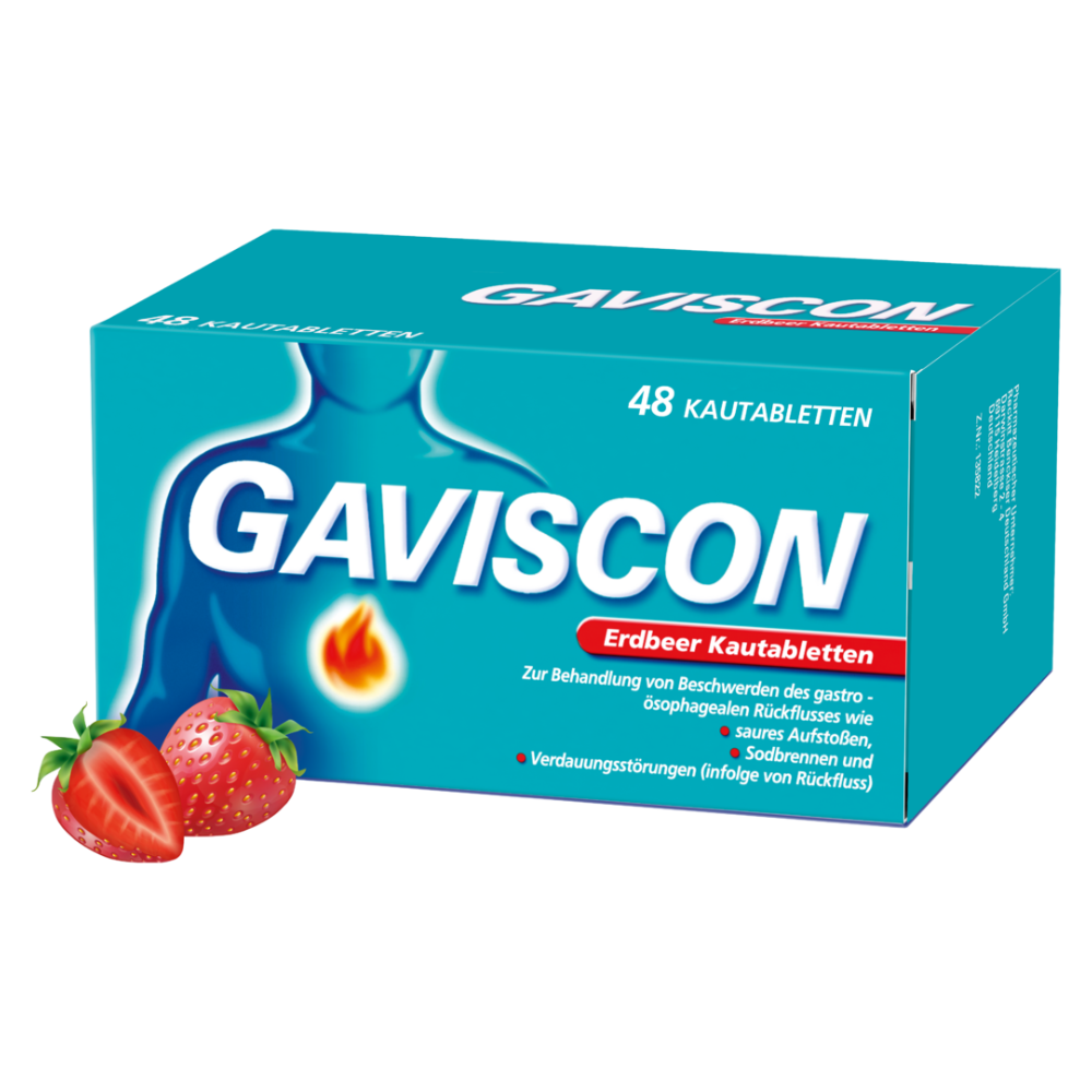 GAVISCON Kautabletten Erdbeer, 48 Stück