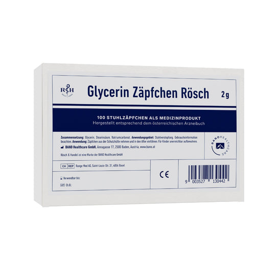 Glycerin Zäpfchen Rösch 2g, 100 Stück