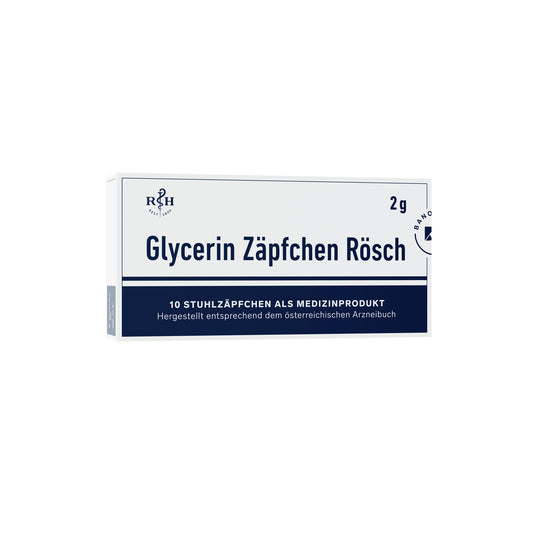 Glycerin Zäpfchen Rösch 2g, 10 Stück