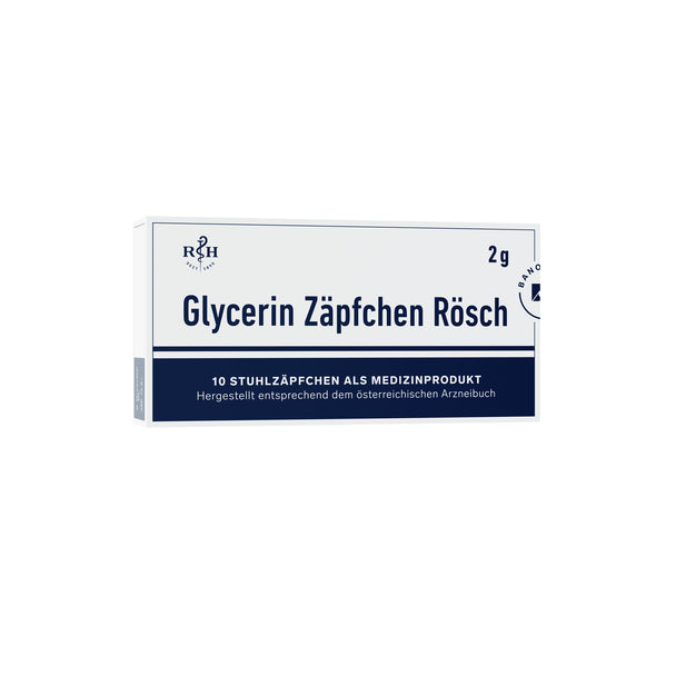 Glycerin Zäpfchen Rösch 2g, 10 Stück