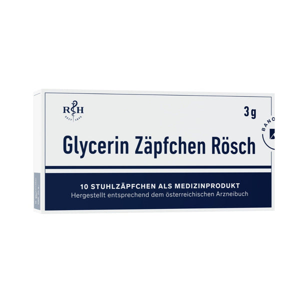Glycerin Zäpfchen Rösch 3g, 10 Stück