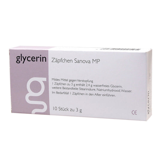 Glycerin Zäpfchen "Sanova" MP 3g, 10 Stück