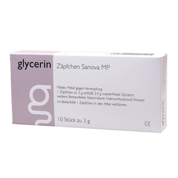 Glycerin Zäpfchen "Sanova" MP 3g, 10 Stück