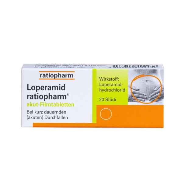 Loperamid ratiopharm® akut Filmtabletten, 20 Stück