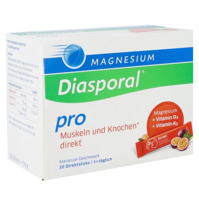 Magnesium-Diasporal® PRO DIREKT Muskeln und Knochen, 30 Stück
