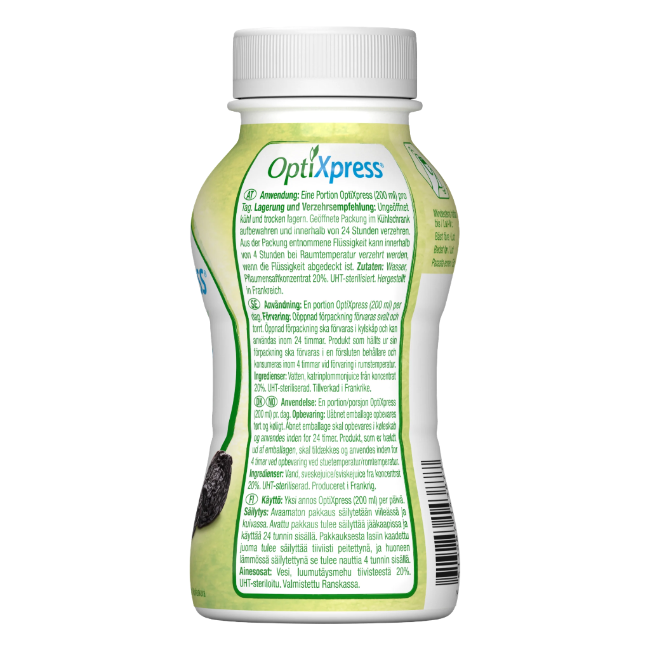 OptiXpress® Pflaume, 200ml Rueckseite