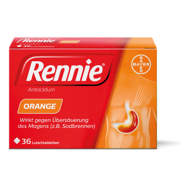 Rennie® Antacidum Orange-Lutschtabletten, 36 Stück