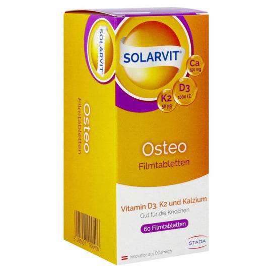 Solarvit® Osteo Vitamin D3, K2 und Kalzium Tabletten, 60 Stück