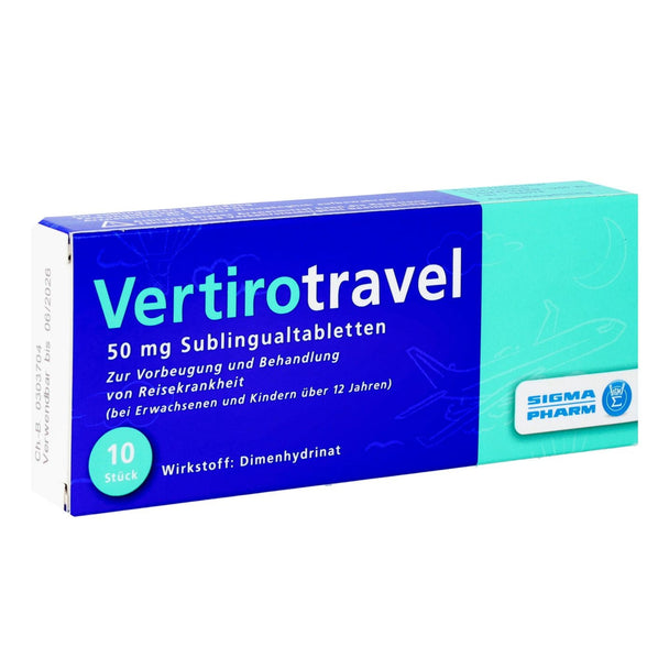 Vertirotravel Sublingualtabletten 50mg 10 Stück 