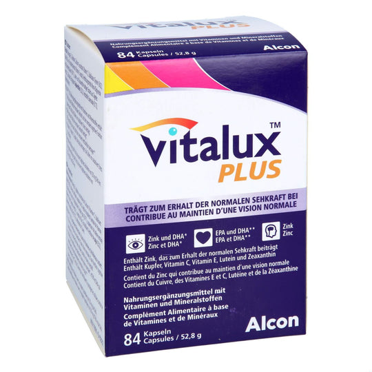 Vitalux® Plus + 10mg Lutein + Omega 3, 84 Stück