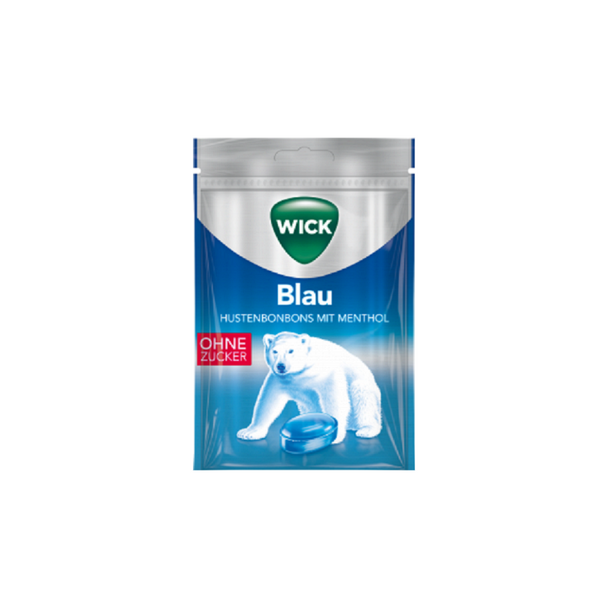 WICK Hustenbonbons Blau ohne Zucker, 72g