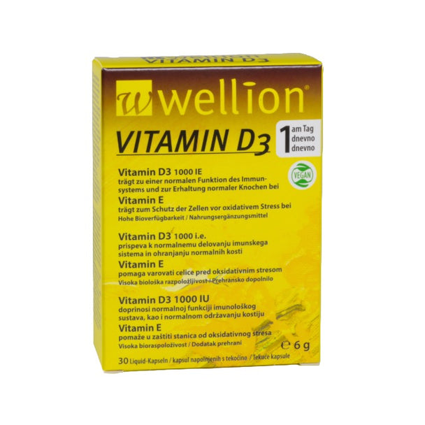 Wellion Vitamin D3 Kapseln, 30 Stück