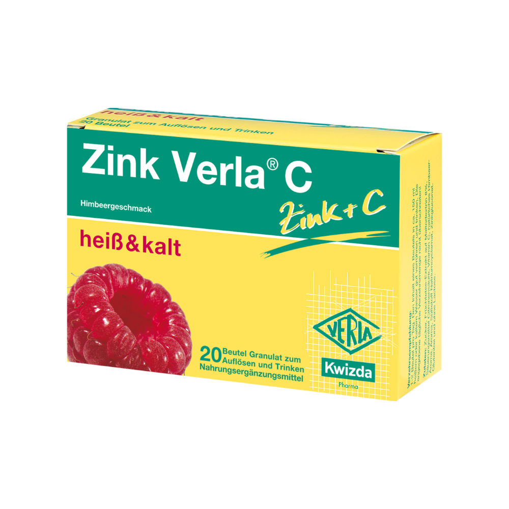 Zink Verla C Himbeere Granulat, 20 Stück
