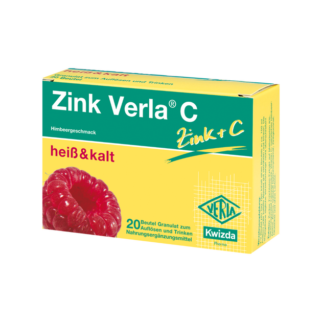 Zink Verla C Himbeere Granulat, 20 Stück