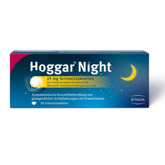 Hoggar Night 25 mg Schmelztabletten bei Schlafproblemen, 30 Stück