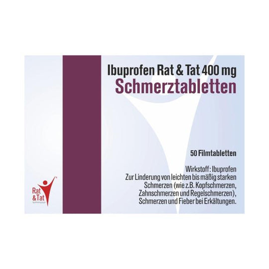 Ibuprofen Rat & Tat 400mg Schmerztabletten 50 Stück