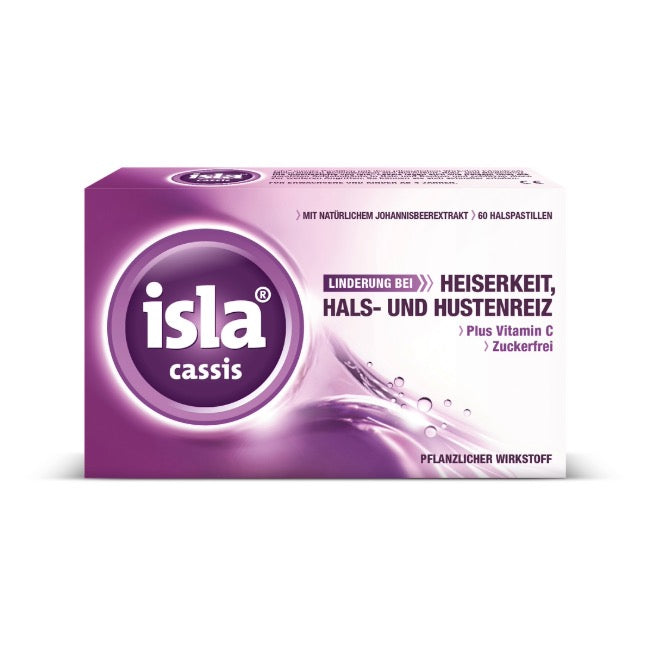 isla cassis Halspastillen, 60 Stück