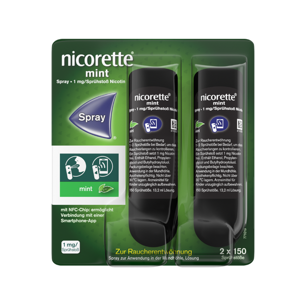 nicorette® Mint Spray, 1mg/Sprühstoß, 2 Stück