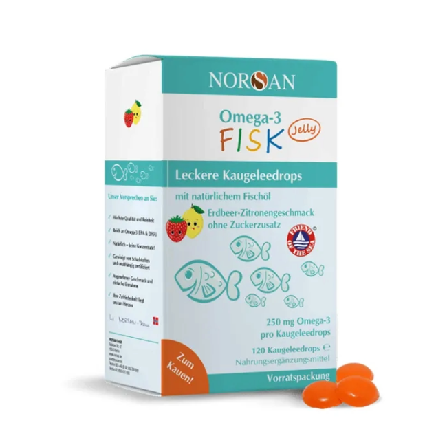 NORSAN Omega-3 FISK Gummies, 120 St