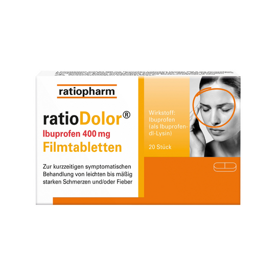 ratioDolor Ibuprofen 400 mg Filmtabletten, 20 Stk