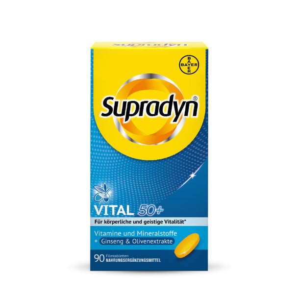 Supradyn® vital 50+ mit Ginseng & Olivenextrakten, 90 Filmtabletten